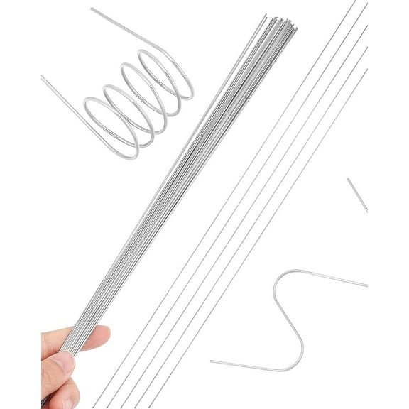 Gamvdout 50CM Stainless Steel Spring Wire Hard Wire Full Hard Wire Straight Wire 0.2-1.5Mm Spring Steel Wire, Straight Steeless Wire Assortment Kit