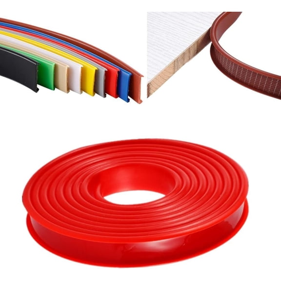 Gamvdout 5M Self Adhesive Furniture Edging Tape, U-Shaped Soft TPE Edge Trim Sealing Strip, Kitchen Worktop Edging Strip, Anti Collision for DIY Cabinet Wardrobe Table
