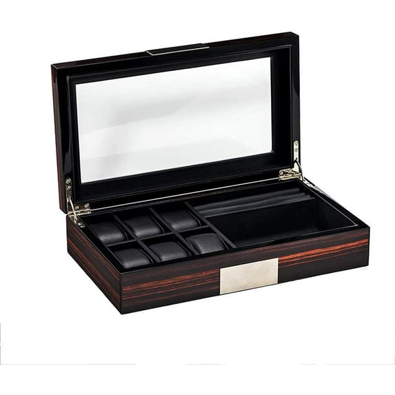 Gamvdout 6 Grid Watch Jewelry Display Storage Box Case Eyeglasses Organisers Display Boxes Holders