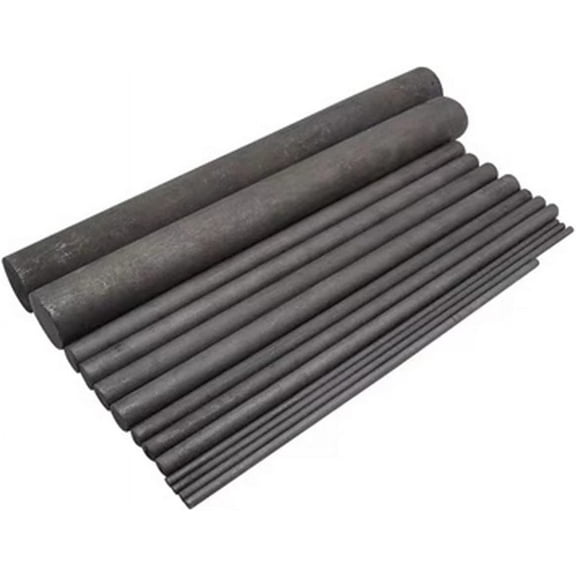 Gamvdout 8mm -14mm Diameter Graphite Carbon Rod Electrode Cylinder Tube Bar Graphite Rod for Study Electrochemical Experiments 5pcs (Size : 10 * 100mm)