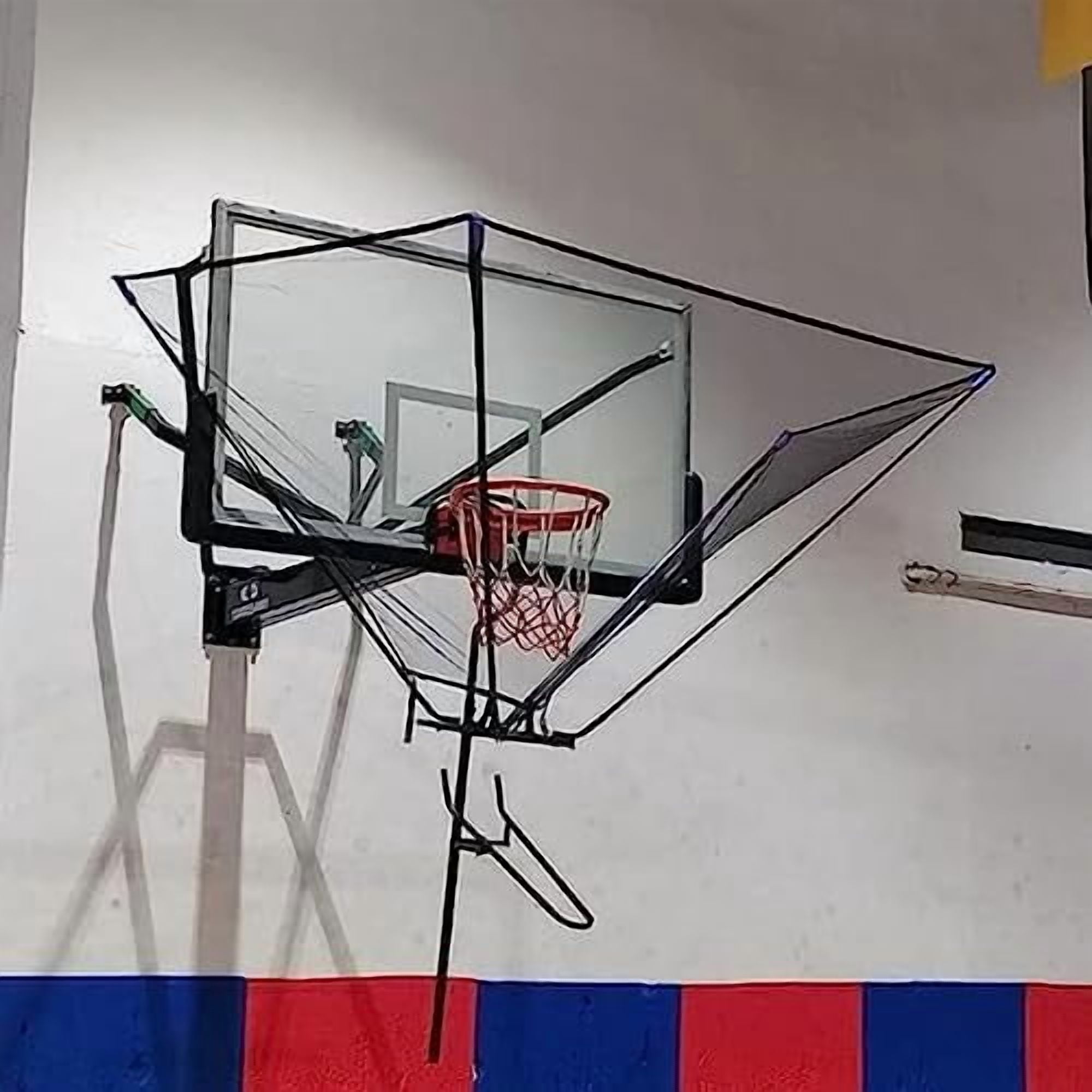 Gamvdout Basketballtrainer Basketball Shot Returner Hanging Basketball Return Attachment for Hoop Large Basketball Return Rotatable  Basketball Shooting Practice Net
