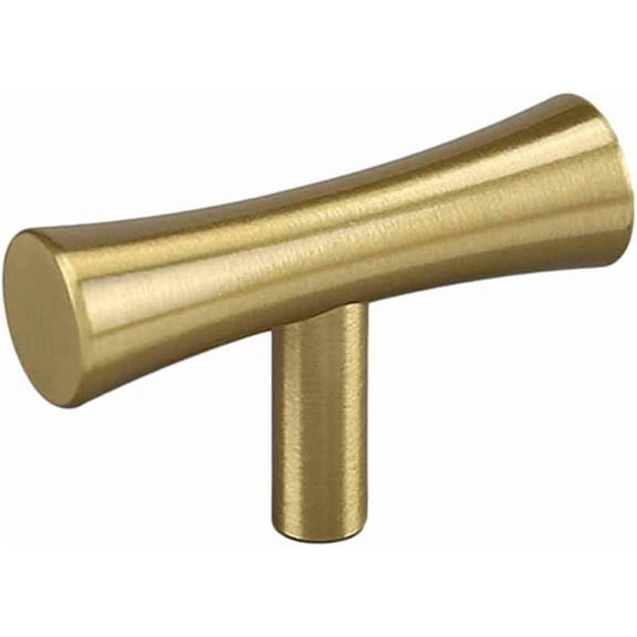 Gamvdout Brass Door knobs Chest of Drawers Fillet Handle Knobs Single Hole Cabinet Pulls Kitchen Hardware Drawer Knobs Cupboard Handles Golden