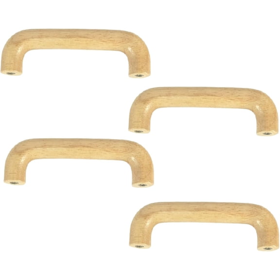 Gamvdout Cabinet Pulls Handles 4Pcs Portable Wooden Box Wooden Handle Packaging Box Wooden Box Handle Rubber Wood