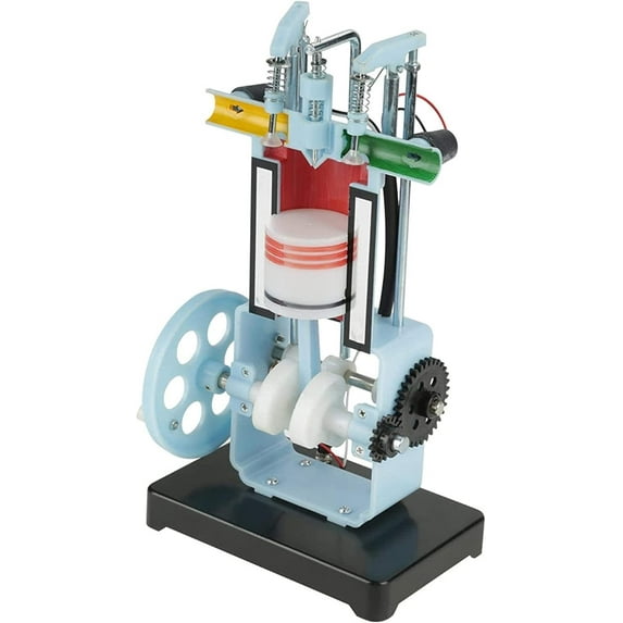 Gamvdout Combustion Engine Model Kit Diesel Engine Model Four-stroke Internal Combustion Engine Model for Physics Mechanics Experiment Teaching Instrument