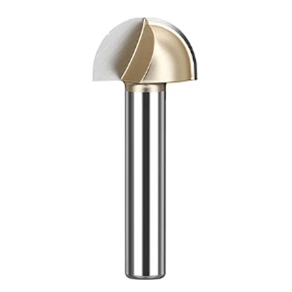 Gamvdout Core Box Round Cove Nose Bit Tungsten Carbide CNC Woodworking Groove Tools Router Bits for Wood 1/2 1/4 Shank Milling Cutter  )