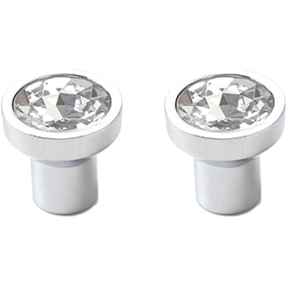 Gamvdout Crystal Drawer Knobs Dresser Knobs Square Crystal Rhinestone Furniture Door Wardrobe Cupboard Cabinet Drawer Pull Handles Knobs 2pcs