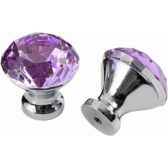 Gamvdout Crystal Glass Door Drawer Cupboard knobs 4pcs 30MM Crystal Glass Diamond Furniture Handles Drawer Wardrobe Kitchen Cabinets Cupboard Door Pull Knobs 30mm Pulls