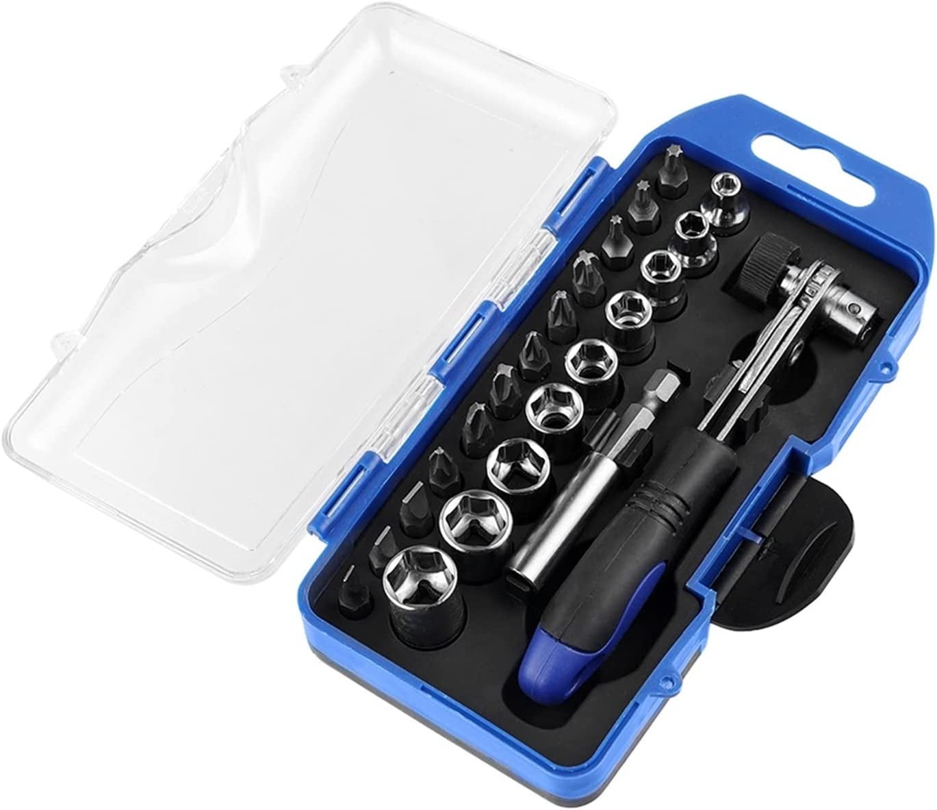 Gamvdout DIY Tool Kit 38/23/22pcs Sleeve Screwdriver Ratchet Wrench Socket Spanner Drill Tool Sets