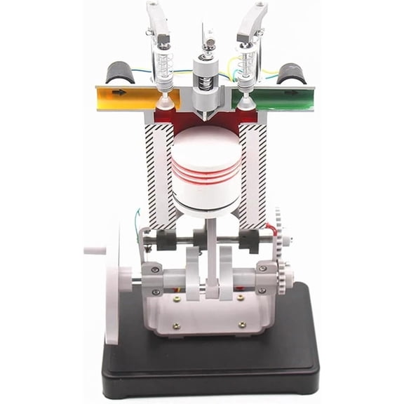 Gamvdout Diesel Engine Model Physics Experiment Equipment Teaching Instrument Diesel Engine Model Working Principle of Internal Combustion Engine Physical Experiment