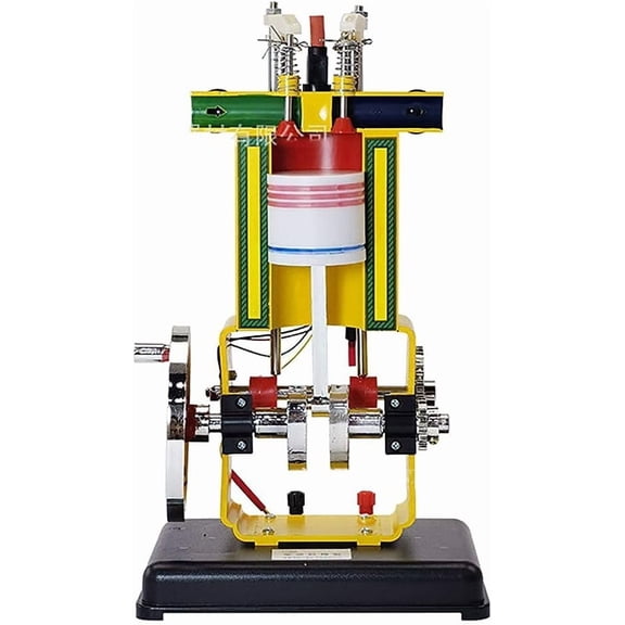 Gamvdout Diesel Engine Model Physics Experiment Four-Stroke Teaching Equipment, Internal Combustion Engine Model Physical Laboratory Apparatus