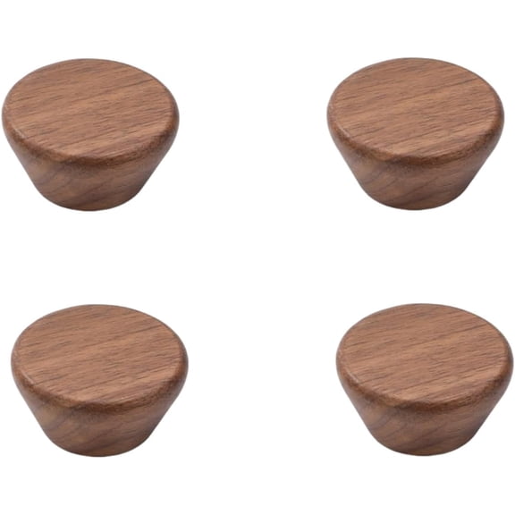 Gamvdout Dresser Knobs 4Pcs Large Round Log Single Hole Drawer Handle Round Ball Wooden Cabinet Wardrobe Door Children'S Room Solid Wood Handle Beech 38Mm