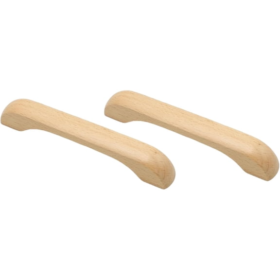 Gamvdout Furniture Knobs 2Pcs Beech Wood Bridge Wardrobe Door Solid Wood Drawer Cabinet Handle Original Wood Color Wooden Handle 96Mm