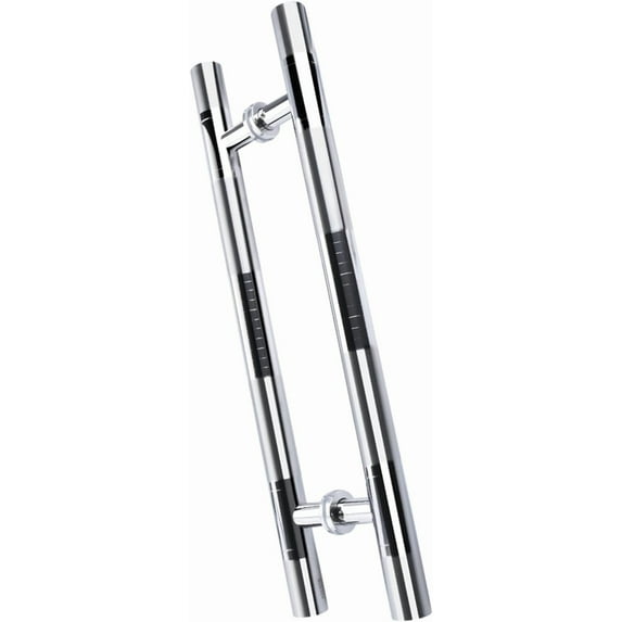 Gamvdout Glass Door Handles H Shape Door Pull Grab/Rod Stainless Steel Bar to Bar Door Handle for Shower Rooms Shopping Malls Offices Hole Centers