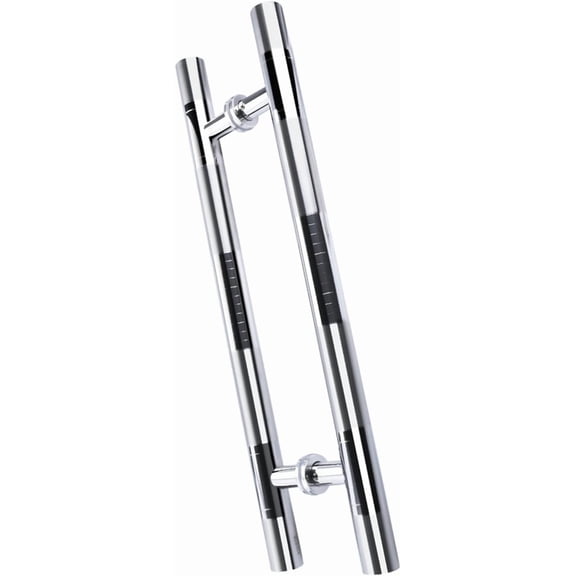 Gamvdout Glass Door Handles H Shape Door Pull Grab/Rod Stainless Steel Bar to Bar Door Handle for Shower Rooms Shopping Malls Offices Hole Centers