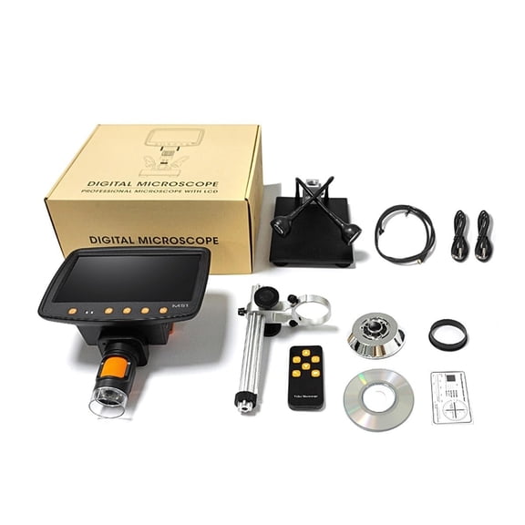 Gamvdout Lab Microscope Accessories Microscope Support Digital Microscope 32GB TF Card 1000X Telescope 1080P With Control Alloy Stand