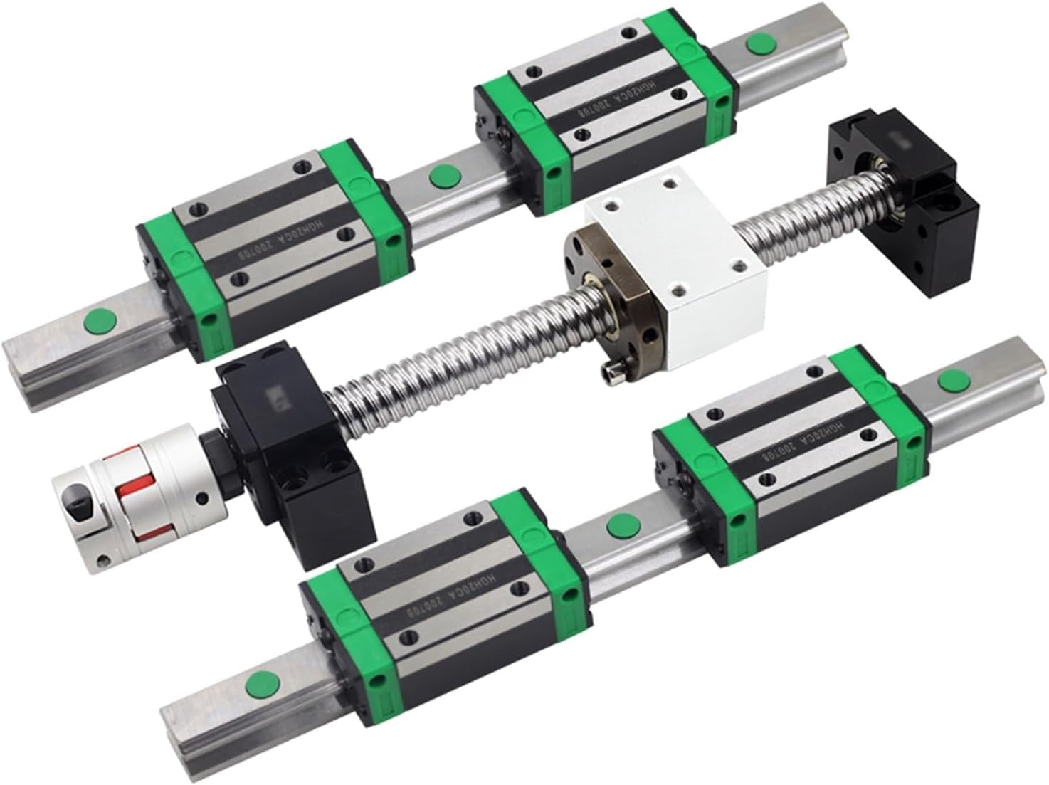 Gamvdout Linear Rail, Ball Screw Set L1100mm +Linear Rails 2pcs HGR20 ...