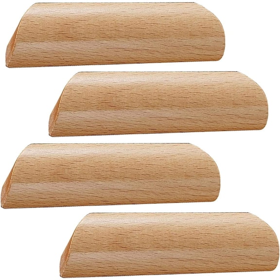 Gamvdout Log Wood Knobs Wardrobe Door Handle Cabinet Drawer Pull 4 Pcs Bow Shaped Handle Cabinet Cupboard Handle Wooden Handle Cabinet Closet Drawer Handles with Screws ( Size : Hole dista