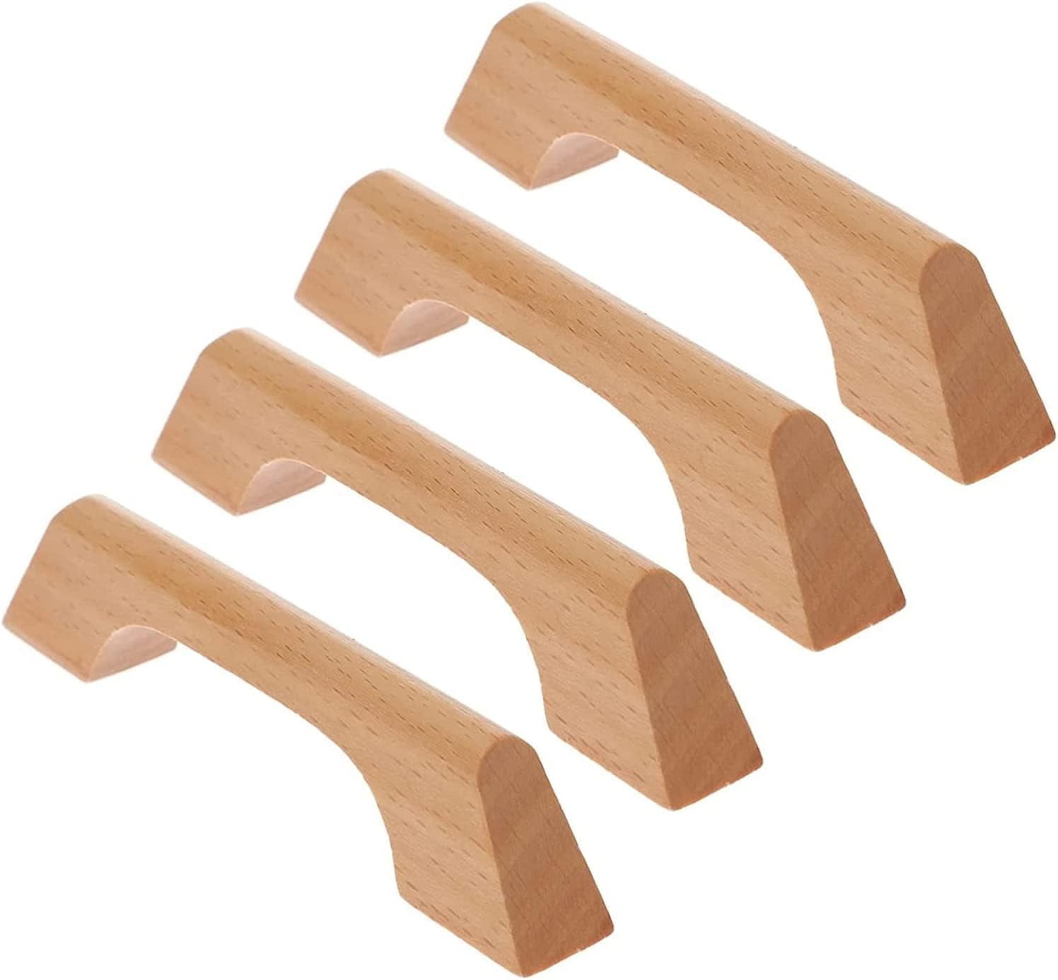 Gamvdout Log Wood Knobs Wardrobe Door Handle Cabinet Drawer Pull Drawer Pull Handle 4pcs Wood Unfinished Drawer Handles Kitchen Cabinets Furniture Dresser Wardrobe Cupboard Drawer Handles