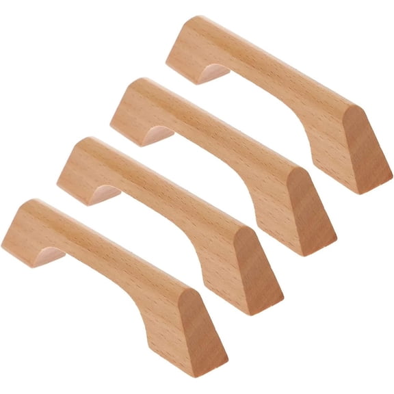 Gamvdout Log Wood Knobs Wardrobe Door Handle Cabinet Drawer Pull Drawer Pull Handle 4pcs Wood Unfinished Drawer Handles Kitchen Cabinets Furniture Dresser Wardrobe Cupboard Drawer Handles