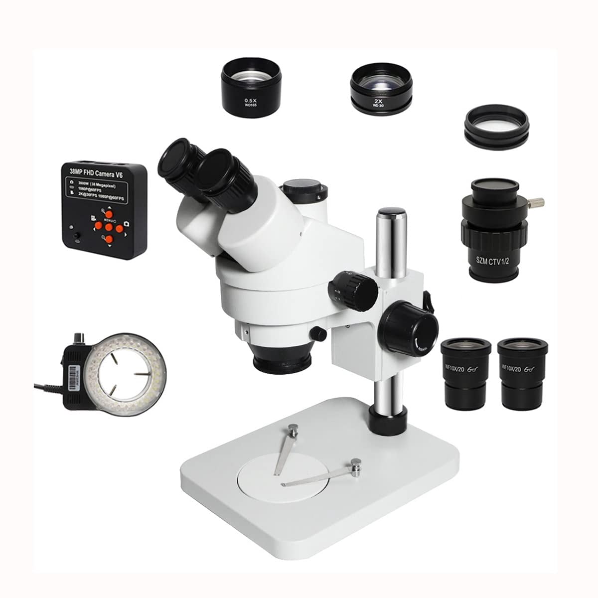 Gamvdout Microscope Observation 3.5X-90X Zoom Magnification Simul Focal ...