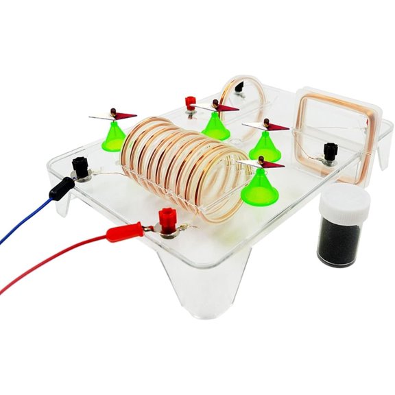 Gamvdout Optical Plastic Portable Experimental Box Optical Experimental Equipment Small Optical Bench Magnetic Field Demonstrator Physics Electricity Experiment Equipmen