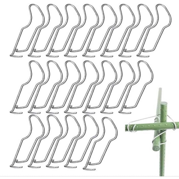 Gamvdout Plant Connecting Buckles, 20PCS Plant Trellis Connector Clip,Steel Plant Connection Buckle Fixing Clamp For Garden Greenhouse Plants Climbing Support Fixing Tool