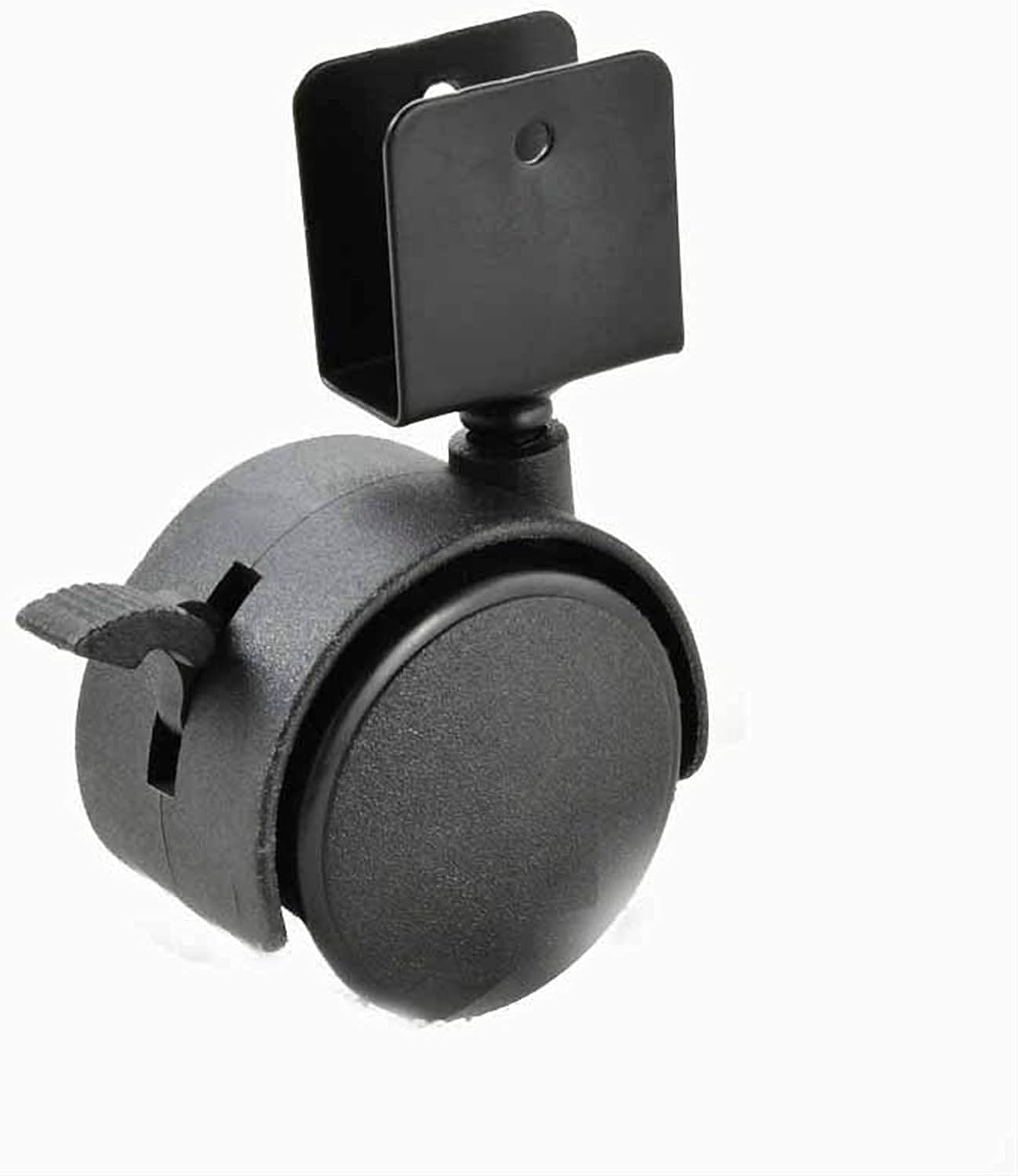 Gamvdout Plate Casters 5pcs/Set 44 mm Replacement Swivel Casters Furniture Office Chair Baby Crib Sofa Brake Plastic Rolling Roller Wheels Caster