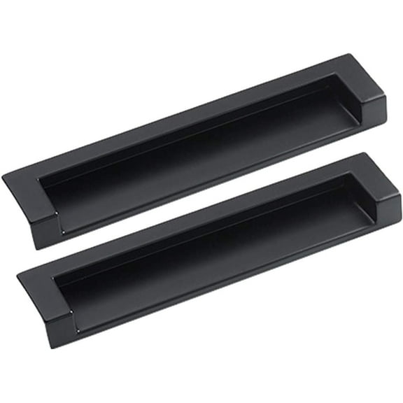 Gamvdout Recessed Handle Zinc Alloy Mobile Door Cabinet Pulls Concealed Sliding Door Handle Fashionably, for Drawers, Cupboards, Wardrobes, Dressing Tables Etc, with Screw