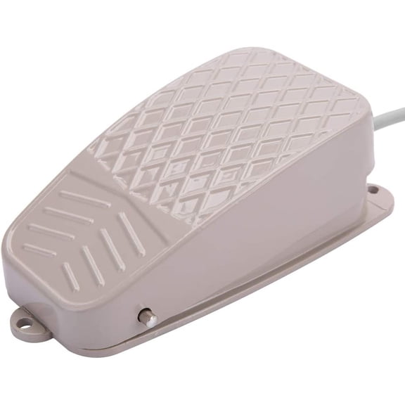 Gamvdout SPDT Foot Pedal Switch 250V 10A, Aluminum Alloy, Nonslip Control, Silver Contacts for, Textile, Welding and More