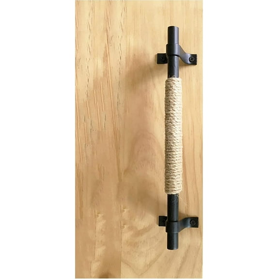 Gamvdout Shower Door Handle 2 Pack Sturdy Grab Bar for Barn Door Metal Wrought Iron Pull Handle for Kitchen Furniture Cabinet Closet Drawer with Mounted Screws