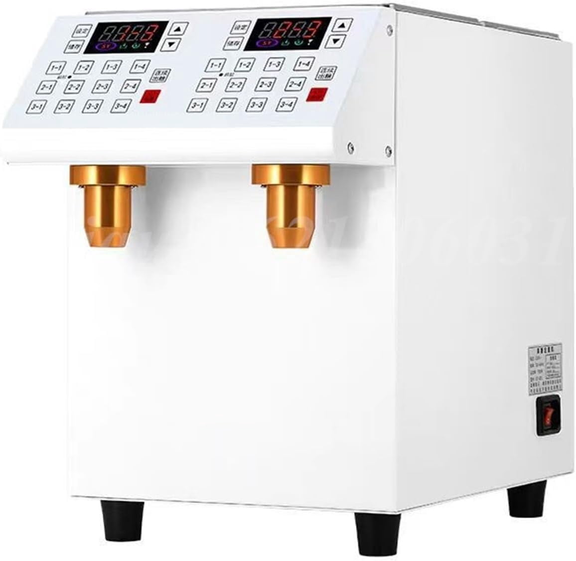 Gamvdout Soda Dispenser Machine, Fructose Dosing Machine Double Cylinder Fructose Machine Small Automatic Syrup Dosing Machine Milk Tea Shop Special Equipment