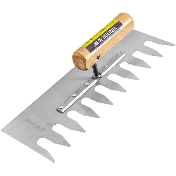 Gamvdout Squared Notch/Tip Notch Tile And Flooring Trowel - Pro Grade Stainless Steel Trowel - Ergonomic Comfort Handle For Cement Or Putty Filling Building Gaps