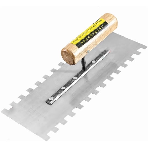 Gamvdout Squared Notch/Tip Notch Tile And Flooring Trowel - Pro Grade Stainless Steel Trowel - Ergonomic Comfort Handle For Cement Or Putty Filling Building Gaps