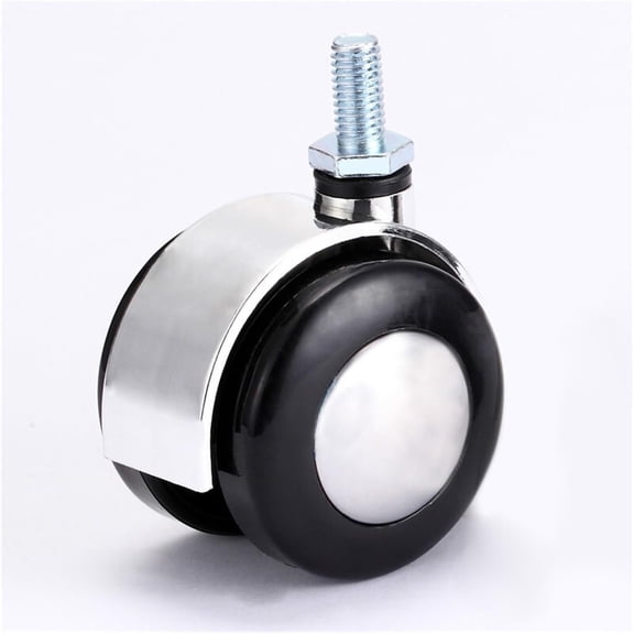 Gamvdout Swivel Stem Castor 4pcs Chair Wheel Furniture Caster 2inch M8 Screw/Plate Alloy Swivel Castor Wheels Trolley Rubber Protective Brake Castor Wheels