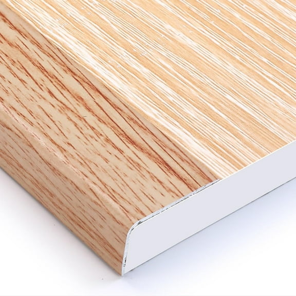 Gamvdout Transition Strip Rustic Floor Stair Edging Trim with Wood Grain, Slip-Resistant Staircase Treads Edge Transition Strips, Length 90Cm/35In