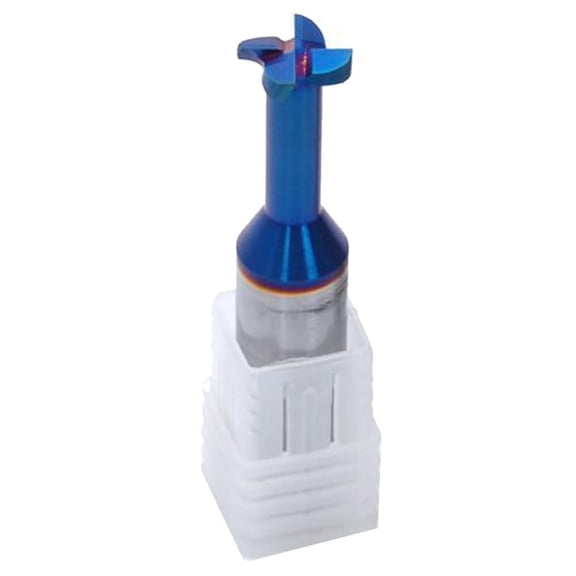 Gamvdout Tungsten Steel Alloy Milling T Type End Mill Machining Hard Steel Alloy Steels HRC 60 Special Groove Type Cutters CNC Numerical Control Multiple Sizes