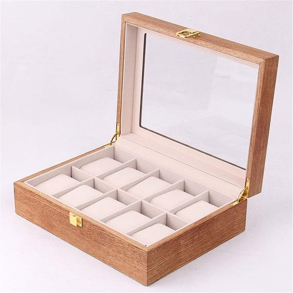 Gamvdout Watch Box Watch Display Box Table Storage Box Watch Box for Men Women Display Boxes Best 12 Slots