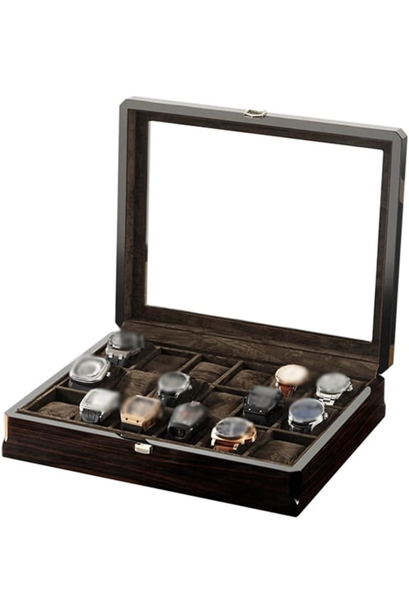 Watch Boxes Packaging Organizer Brown For Men Women Mechanical Watches 18 Slots (Color : A Size