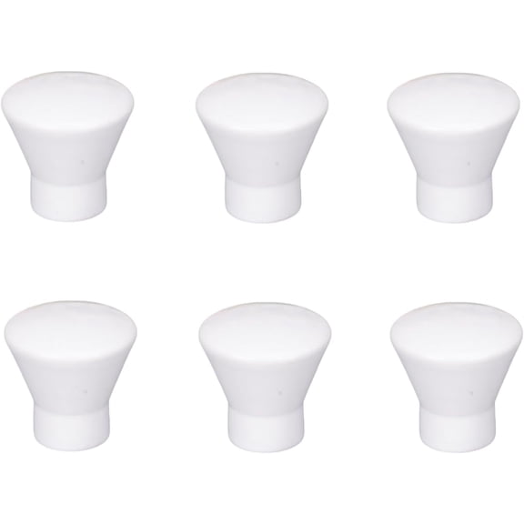 Gamvdout Wood Dresser Knobs 6Pcs Cabinet Single Hole Mushroom Solid Wood Handle Drawer Round Wardrobe Wooden Handle White Embryo Without Paint