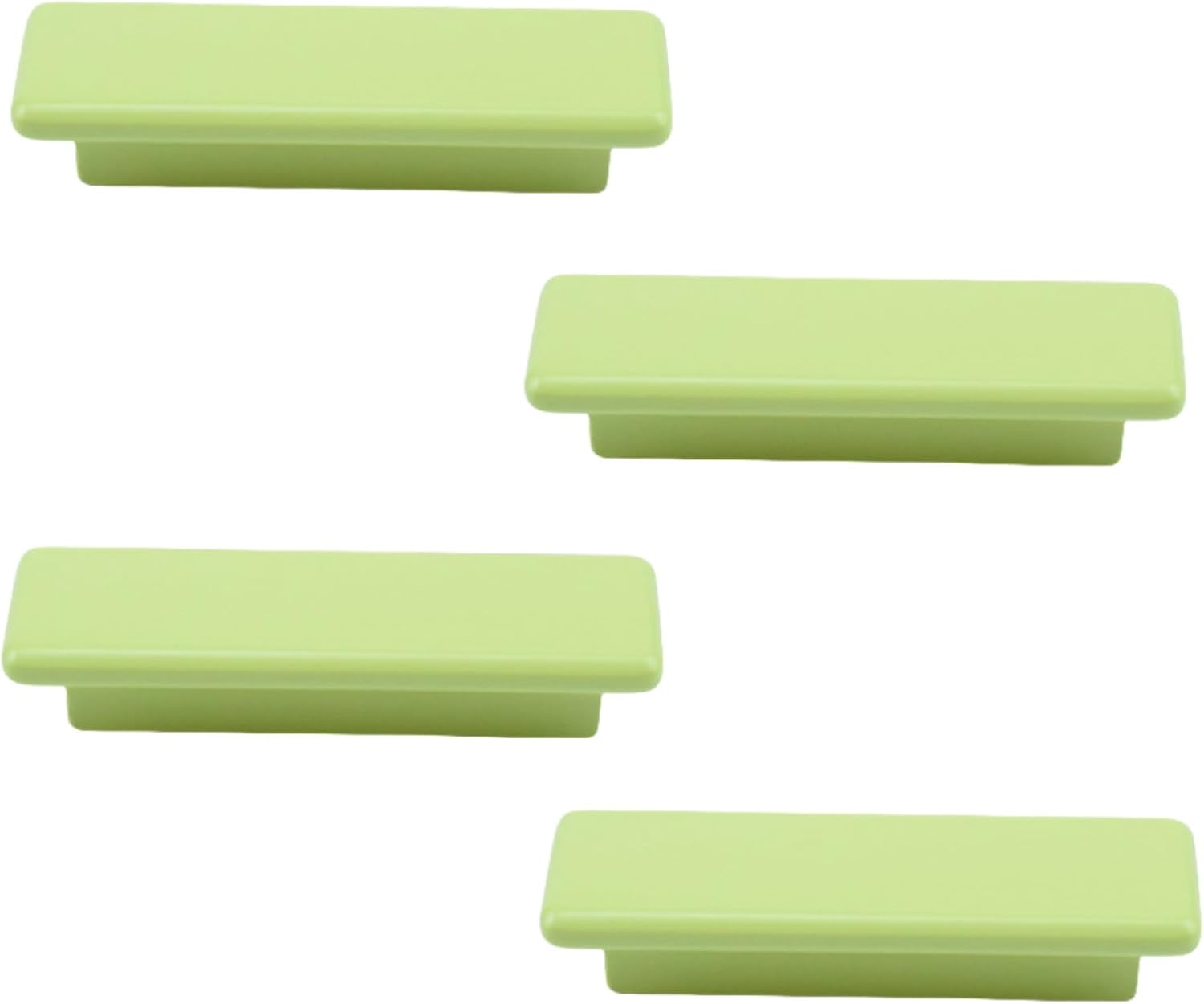 Gamvdout Wood Pull Handles 4Pcs Solid Wood Wardrobe Kitchen Cabinet Door Drawer Wooden Handle Children'S Room Colorful Cartoon Solid Wood Handle Green Single Hole
