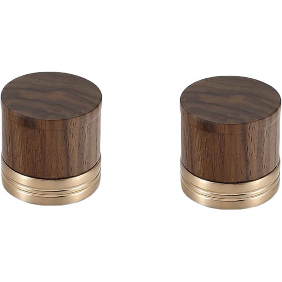 Gamvdout Wooden Cabinet Knobs 2Pcs Chinese Style Handle Walnut Door Handle Wood Grain Cabinet Drawer Wardrobe Cabinet Handle C Single Hole Original Oak