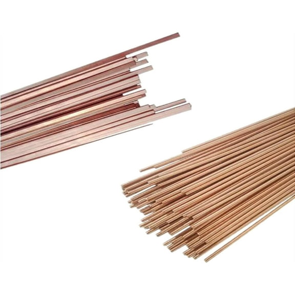 Gamvdout welding rod 1.0/2.0mm*500mm Phosphorus Copper Electrode Welding Rod Brass Welding Wire Bronze Electrode Soldering Rod No Need Solder Powder Low Splatter Corrosion Resistance