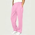 thumbnail image 1 of Gamviast Boys Open Bottom Sweatpants with Ankle Zippers Casual Athletic Track Pants Elastic Waist Relaxed Fit Back To School Gym Lounge Pants with Pockets Pink 9-10Years, 1 of 8