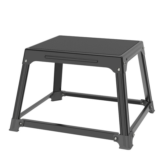 GanFindX 12" Steel Plyometric Box - 17" x 13" Jumping Platform for Home Gym, Fitness, Agility, and Strength Training"