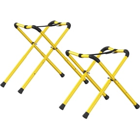 GanFindX Foldable Aluminum Kayak Stand 2-Pack, Adjustable Height Portable Canoe & Paddle Board Storage Rack, Heavy-Duty 150 LBS Load Capacity, Space-Saving Indoor Holder for Garage, Boathouse, Shed