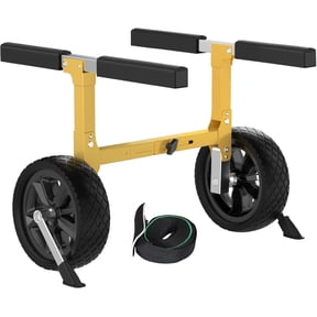 GanFindX Heavy Duty Kayak Cart | Canoe Trolley Carrier with Solid Foam Wheels & Upright Crossbar | Kayak Accessories Transport Dolly