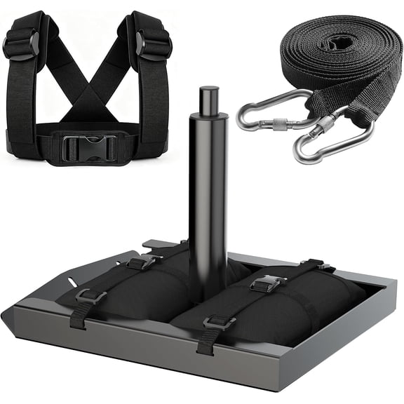 GanFindX Weight Sled with Twin Sandbags, 200 lbs Capacity, Wide Base for Football Speed and Strength Training