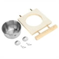 thumbnail image 1 of Gancon Comedero para Loros, comedero para pájaros de Acero Inoxidable, alimentador de Agua para jaulas con Soporte(Soltero), 1 of 8