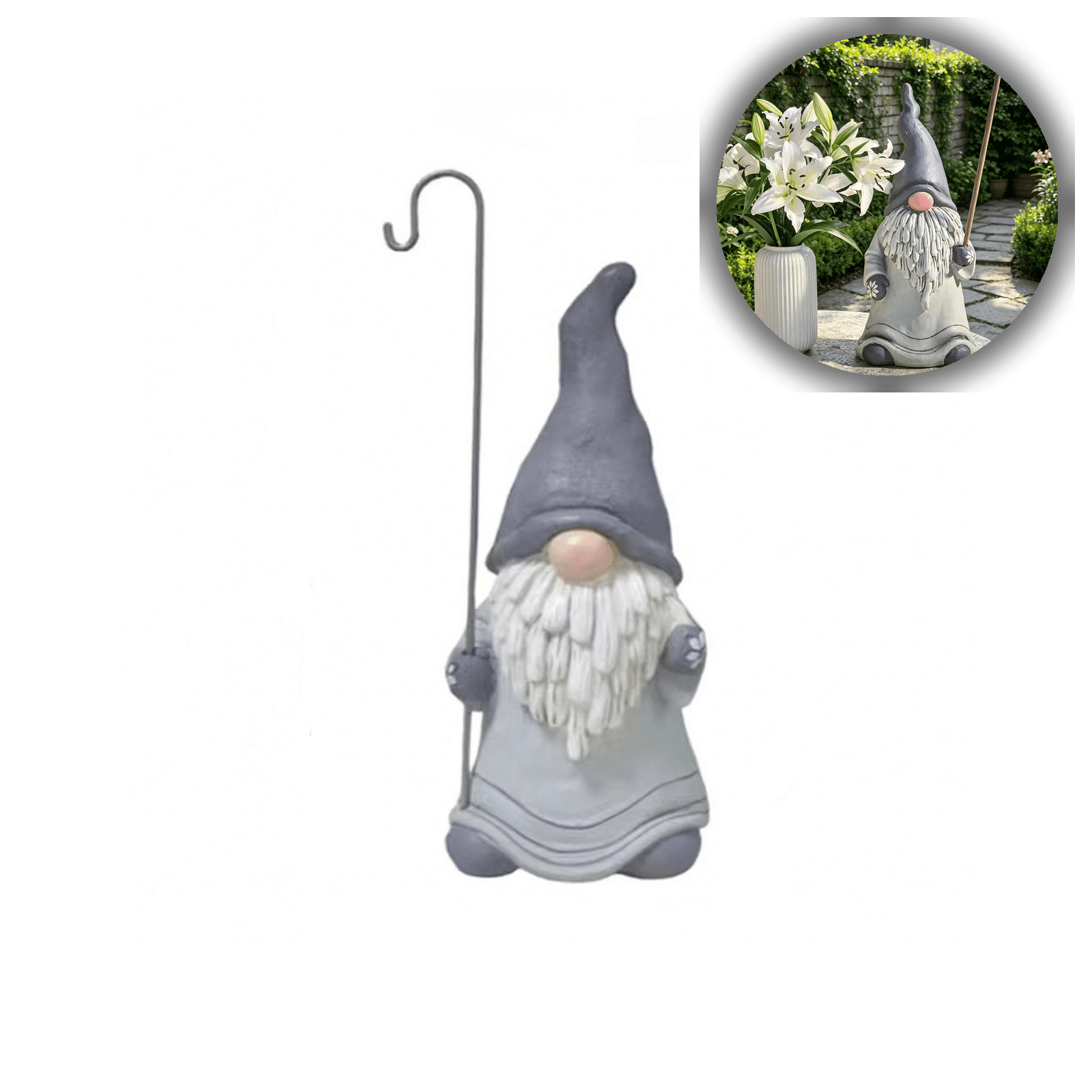 Gandalf Wizard Garden Statue Outdoor Resin Incense Holder for Patio Yard Decor, All-Weather Fantasy Yard Art, Ideal Gift for Nature Lovers