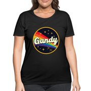 Gandy Rainbow In Space Vintage Style Women's Curvy T-Shirt Women's Plus Size Tee
